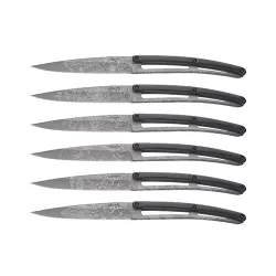Set 6 coltelli da tavola Deejo Blossom Paperstone Titanio - Deejo