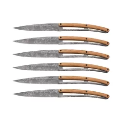 Set 6 coltelli da tavola Deejo Toile De Jouy Ulivo Titanio - Deejo