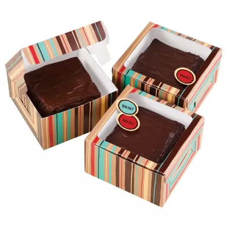 Scatole Portadolci Brownie 3 Pezzi Cm. 9