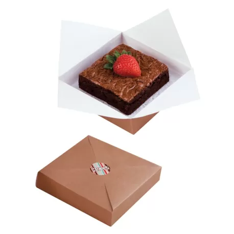 Scatole Porta Dolci Brownie 6 Pezzi Cm. 11