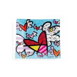 Vassoietto quadrato vetro "Flyng Heart" - Romero Britto