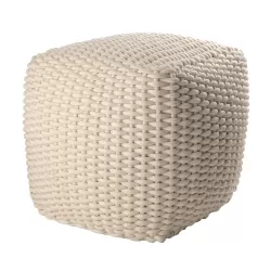 Pouf bianco Cm. 40x40x40 h. - L'oca Nera