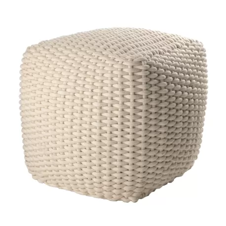 Pouf bianco Cm. 40x40x40 h. - L'oca Nera