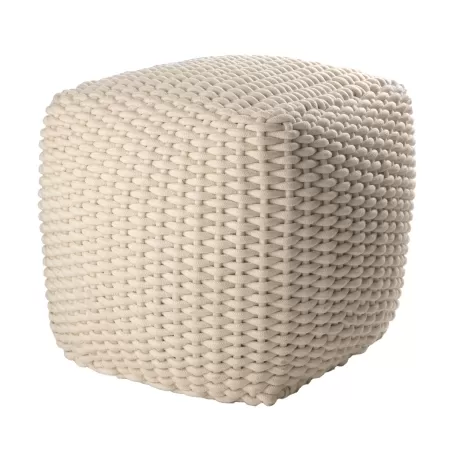 Pouf bianco Cm. 40x40x40 h. - L'oca Nera