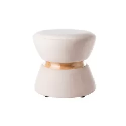 Pouf beige Cm. 40x39 h. - L'oca Nera