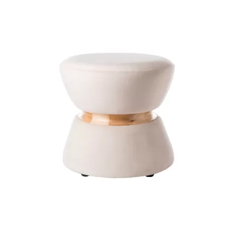 Pouf beige Cm. 40x39 h. - L'oca Nera