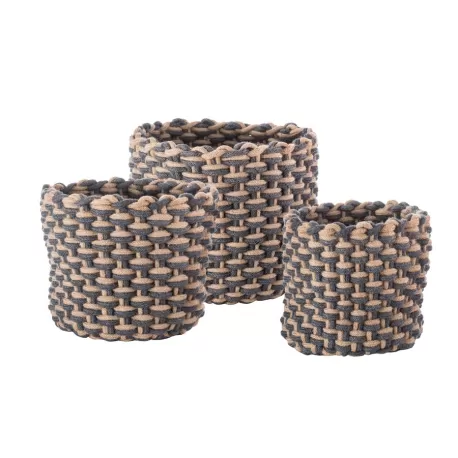 Cesto intrecciato - piccolo - medio - grande Cm. 36x31 h. - L'oca Nera