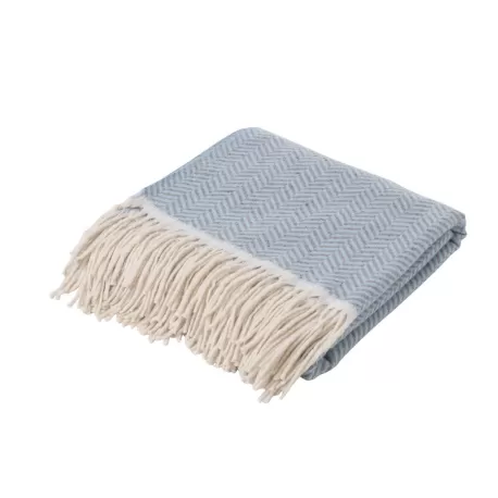 Plaid spinato azzurro Cm. 130x180 - L'oca Nera