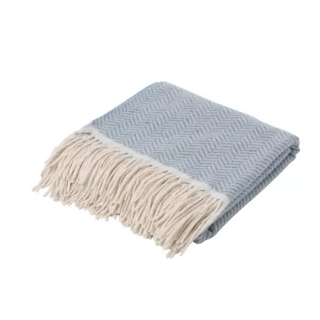 Plaid spinato azzurro Cm. 130x180 - L'oca Nera