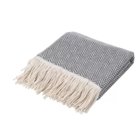 Plaid spinato gririo antacite Cm. 130x180 - L'oca Nera