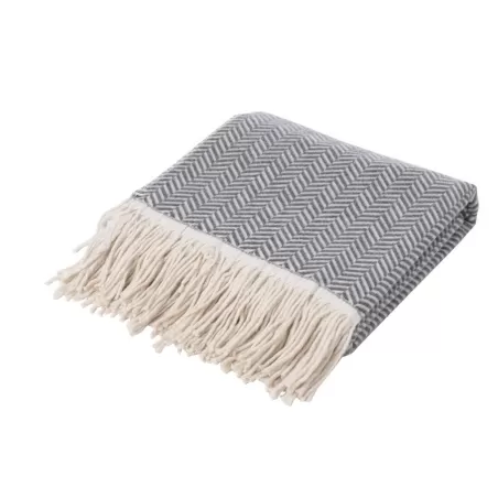 Plaid spinato gririo antacite Cm. 130x180 - L'oca Nera