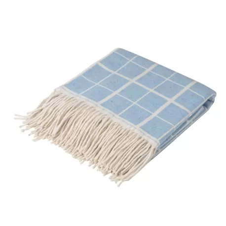 Plaid scozzese azzurro Cm. 130x180 - L'oca Nera
