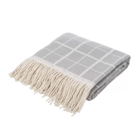 Plaid scozzese griogio antracite Cm. 130x180 - L'oca Nera