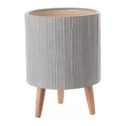 Cache-pot alto grigio Cm. 29,5X40 h. - L'oca Nera