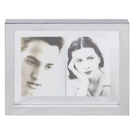 Cornice rettangolare piccola - int. trasparente Cm. 23x28x3,5 (2 foto 10x15) - L'oca Nera