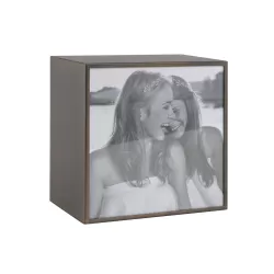 Portafoto quadrato grande bronzo Cm. 16x16x10 (15x15) - L'oca Nera