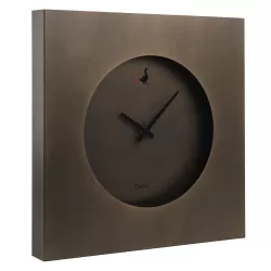 Orologio da parete bronzo Cm. 45,5x45,5x5 - L'oca Nera