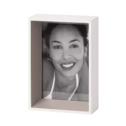 Cornice rettangolare piccola bianco Cm. 17,5x12,3x5 (10x15) - L'oca Nera