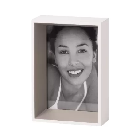 Cornice rettangolare piccola bianco Cm. 17,5x12,3x5 (10x15) - L'oca Nera