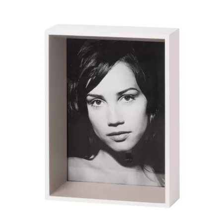 Cornice rettangolare media bianco Cm. 19,8x14,8x5 (13x18) - L'oca Nera