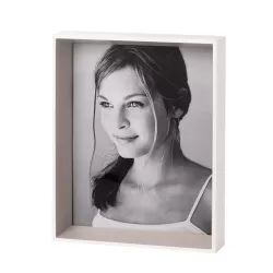Cornice rettangolare grande bianco Cm. 27,6x22,4x5 (20x25) - L'oca Nera