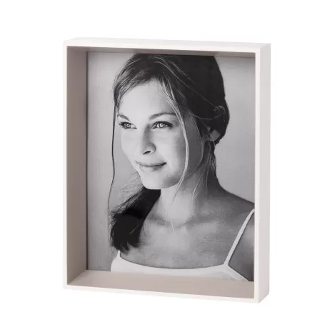 Cornice rettangolare grande bianco Cm. 27,6x22,4x5 (20x25) - L'oca Nera