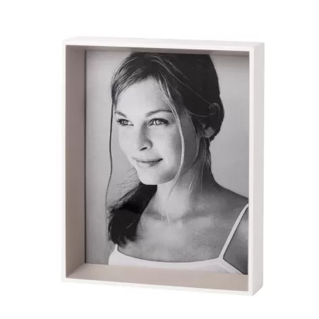 Cornice rettangolare grande bianco Cm. 27,6x22,4x5 (20x25) - L'oca Nera