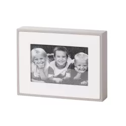 Cornice rettangolare piccola grigio Cm. 21x16,5x4,5 (10x15) - L'oca Nera