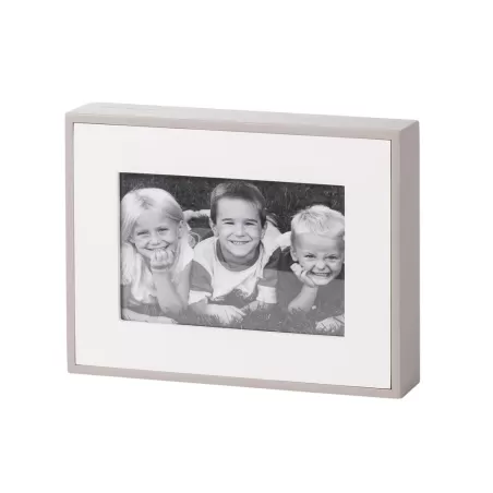 Cornice rettangolare piccola grigio Cm. 21x16,5x4,5 (10x15) - L'oca Nera