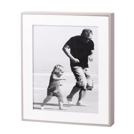 Cornice rettangolare grande grigio Cm. 26,5x31,5x4,5 (20x25) - L'oca Nera