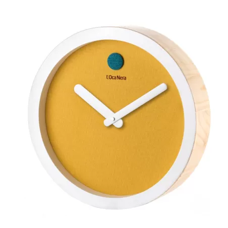 Orologio da parete giallo Cm. 35x8 - L'oca Nera
