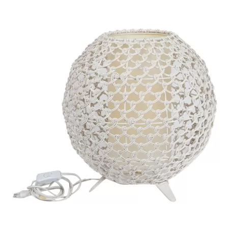 Lampada midollino bianco Cm. 39x41,5 h. - L'oca Nera