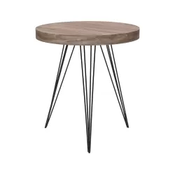 Tavolino tondo - naturale Cm. 55x60 h. - L'oca Nera