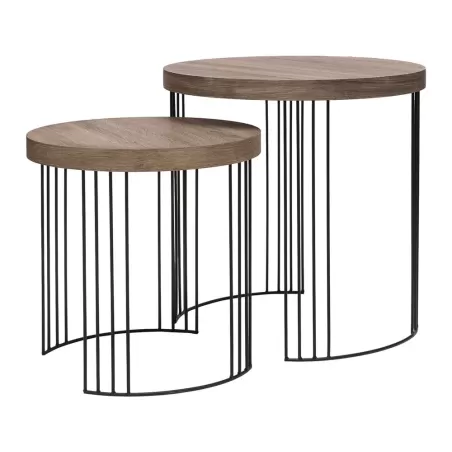 Tavolino tondo piccolo - naturale Cm. 45x45 h. - L'oca Nera