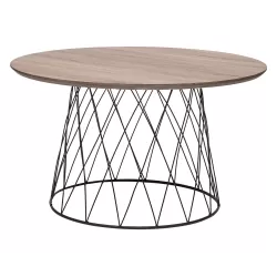 Tavolino tondo grande naturale Cm. 80x45 h. - L'oca Nera