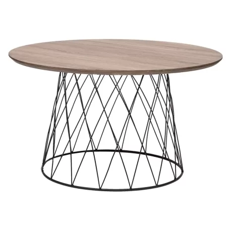 Tavolino tondo grande naturale Cm. 80x45 h. - L'oca Nera