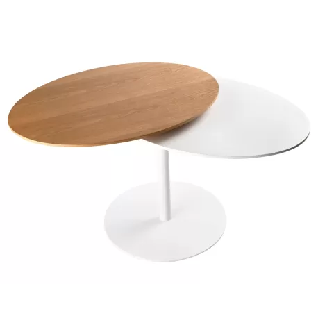 Tavolino ovale girevole Cm. 87x40x48h (60x40x48h) - L'oca Nera