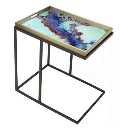 Tavolino rettangolare con vassoio Cm. 61,5x41x68 h. - L'oca Nera