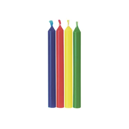 Candele tonde arcobaleno 24 pezzi cm. 7 - Wilton
