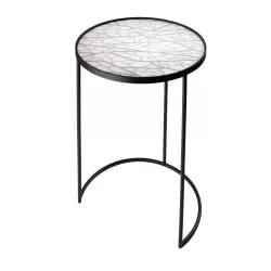 Tavolino tondo grande Cm. 46x64 h. - L'oca Nera