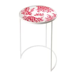 Tavolino tondo grande Cm. 46x64 h. - L'oca Nera