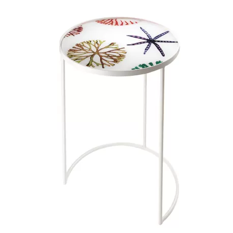 Tavolino tondo grande Cm. 46x64 h. - L'oca Nera