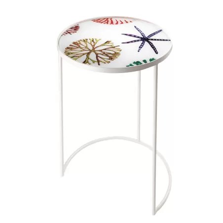 Tavolino tondo grande Cm. 46x64 h. - L'oca Nera