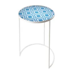 Tavolino tondo grande Cm. 46x64 h. - L'oca Nera