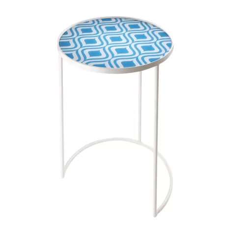 Tavolino tondo grande Cm. 46x64 h. - L'oca Nera