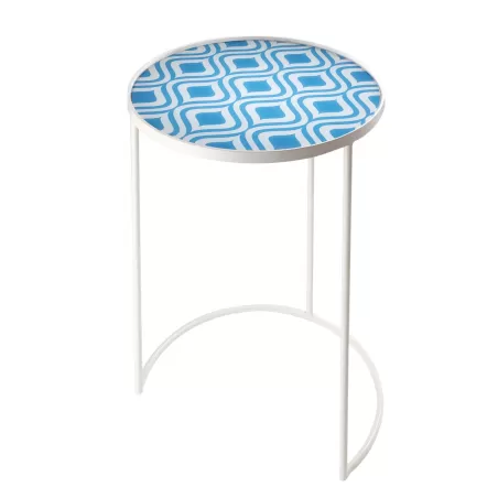 Tavolino tondo grande Cm. 46x64 h. - L'oca Nera