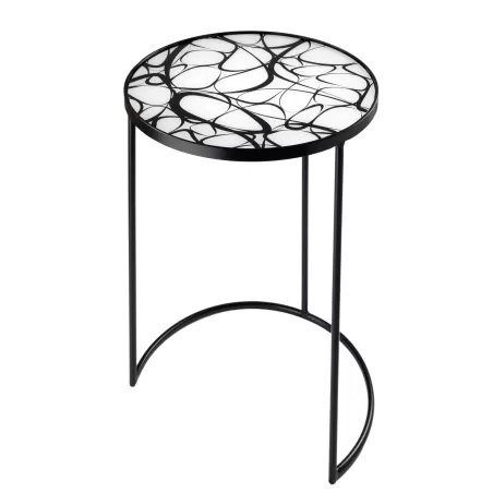 Tavolino tondo grande Cm. 46x64 h. - L'oca Nera