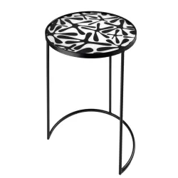 Tavolino tondo grande Cm. 46x64 h. - L'oca Nera