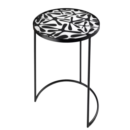 Tavolino tondo grande Cm. 46x64 h. - L'oca Nera