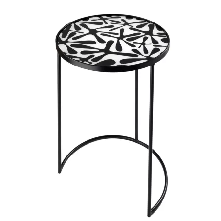 Tavolino tondo grande Cm. 46x64 h. - L'oca Nera